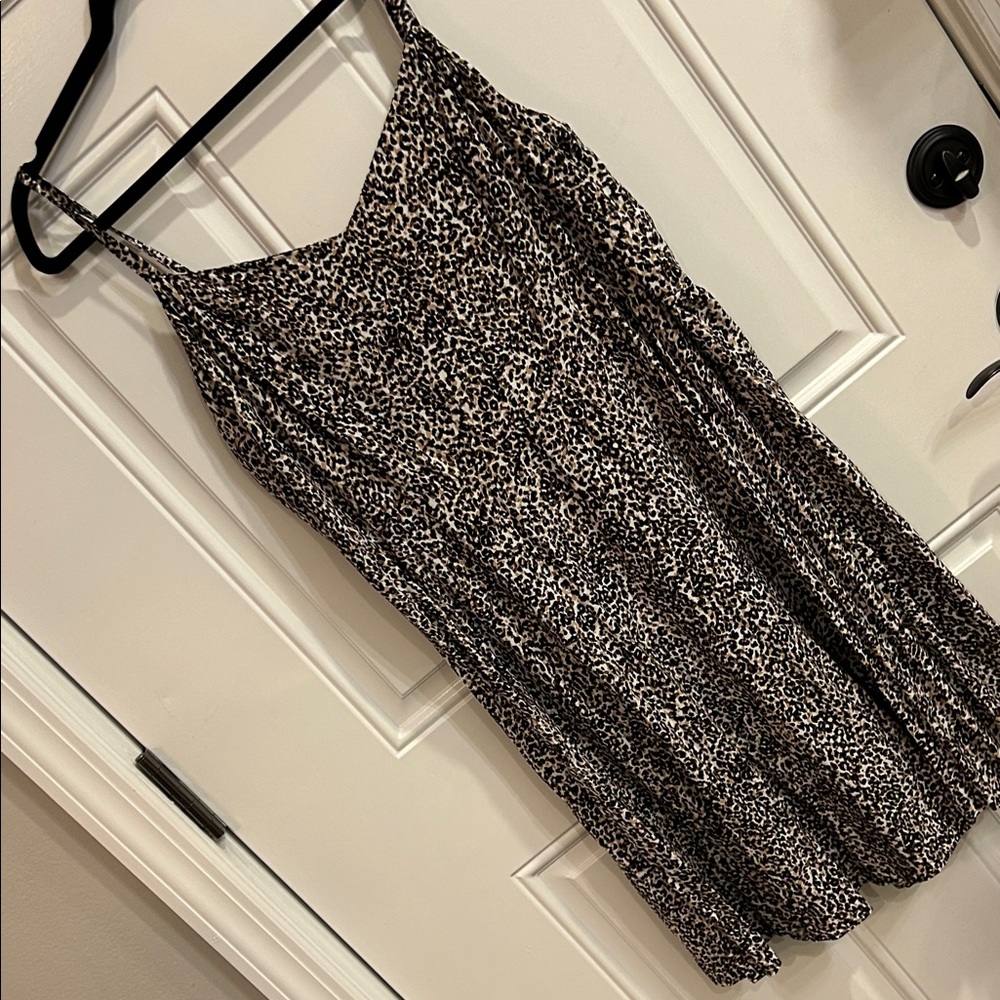 Old Navy Black and White Leopard Print Camisole